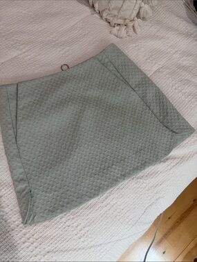 Topshop light sage green textured skirt